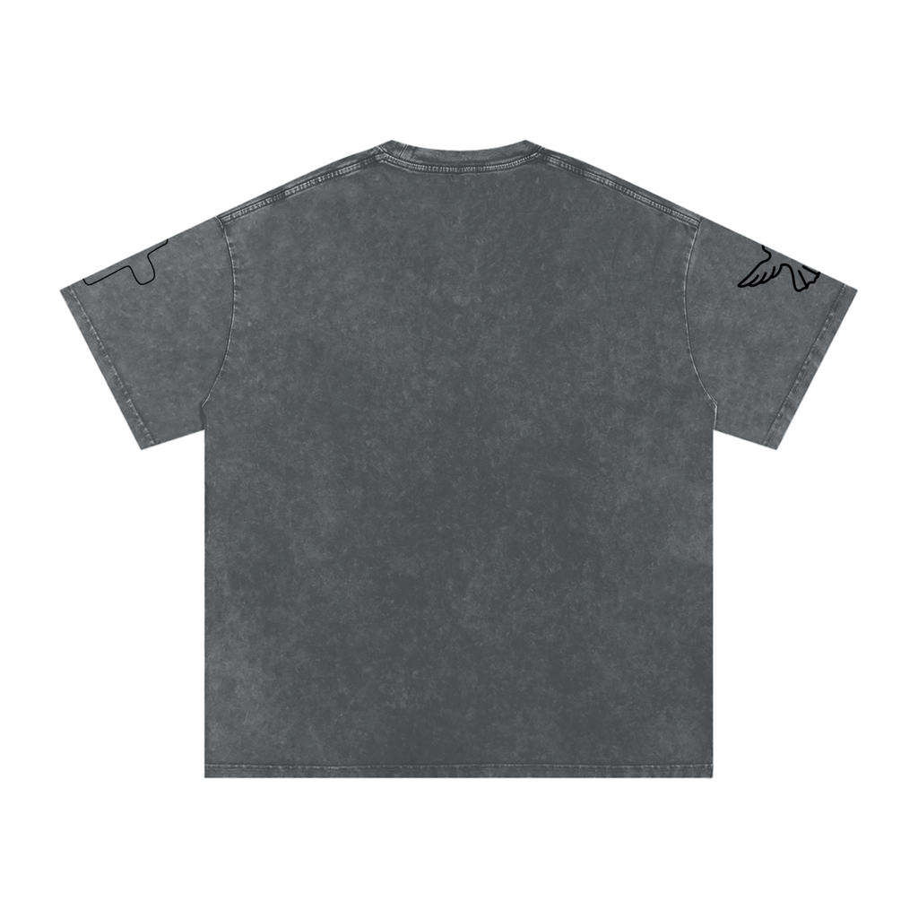 Snow Washed Oversized Cotton T-Shirt